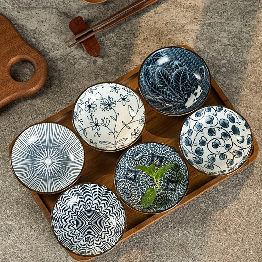 6 Piece MultiPurpose Ceramic Snack Plates