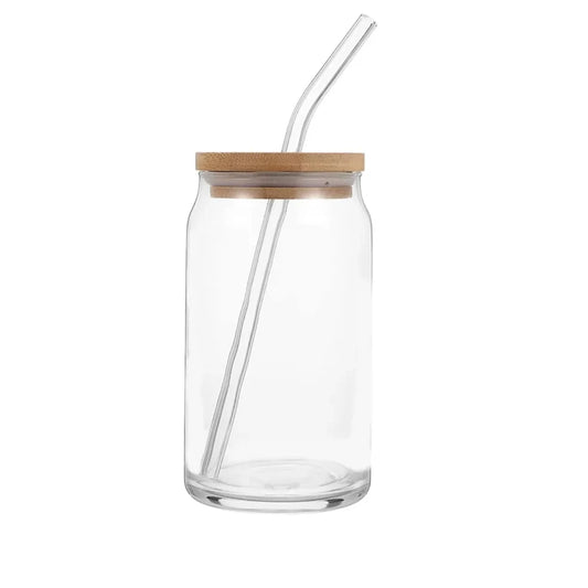 1 Pcs Mason Jars Coffee Mug with Straws and Lid